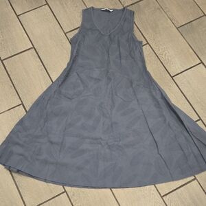 Luna Luz Linen-Blend Sleeveless Midi Dress – Size XS‎  wd25